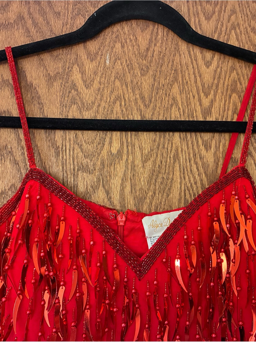 Vintage chili pepper silk beaded Cocktail Dress - Women - Picture 4 of 9